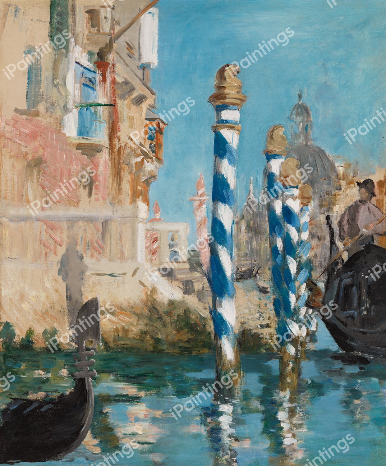 The Grand Canal, Venice. The painting by Edouard Manet