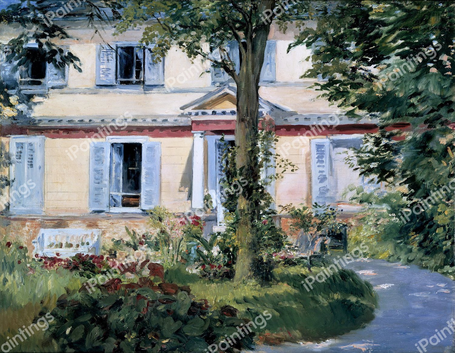 The House at Rueil. The painting by Edouard Manet