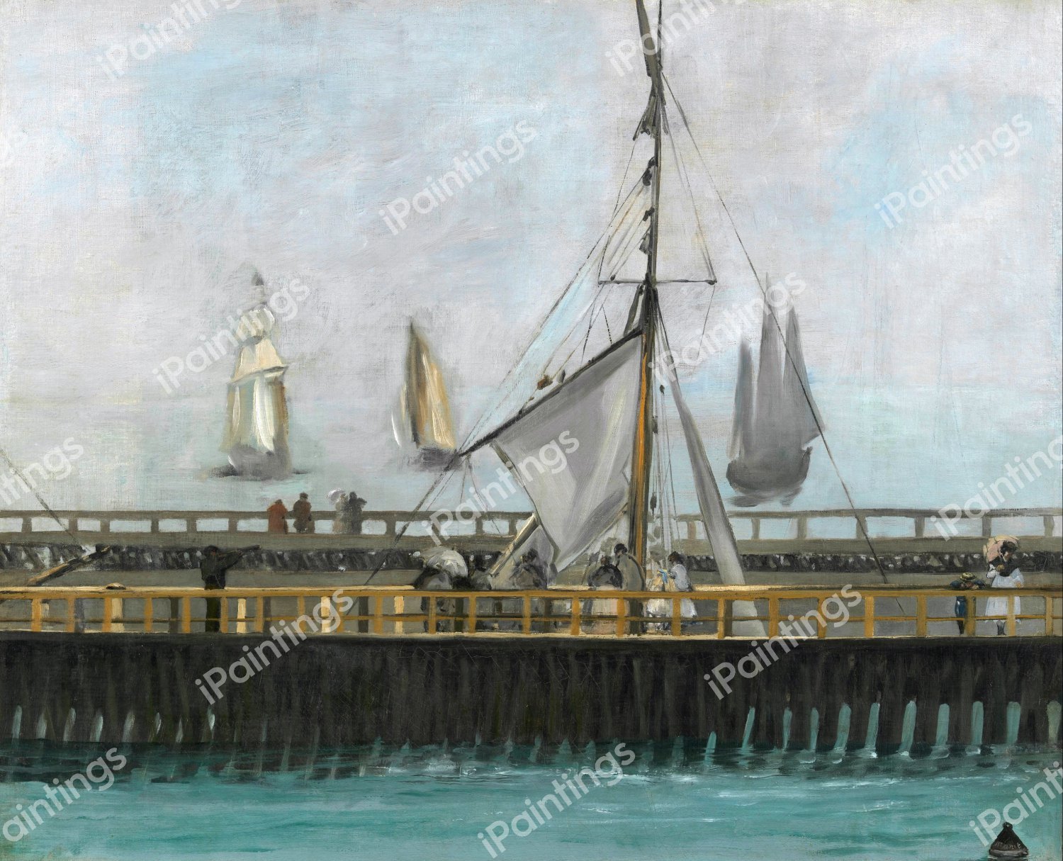 The Jetty of Boulogne-sur-Mer. The painting by Edouard Manet
