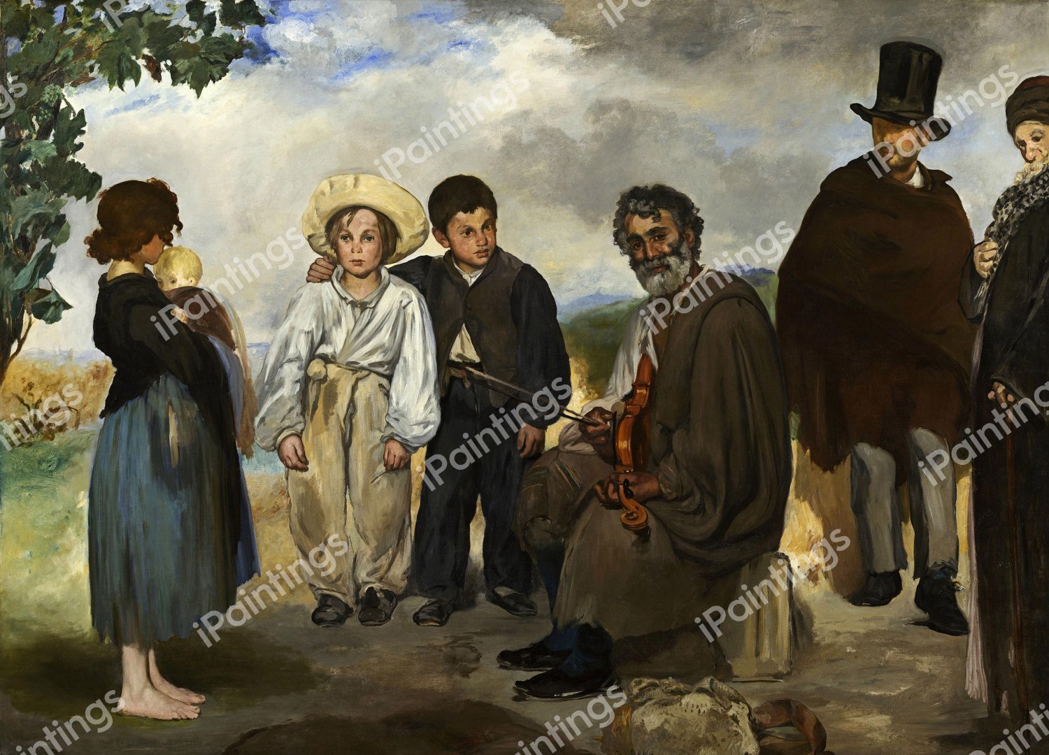 The Old Musician. The painting by Edouard Manet