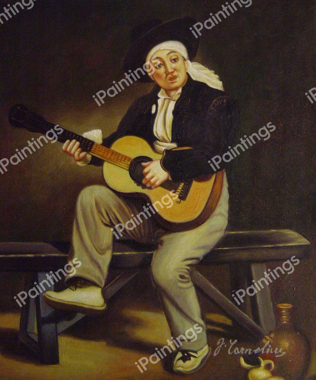 The Spanish Singer. The painting by Edouard Manet