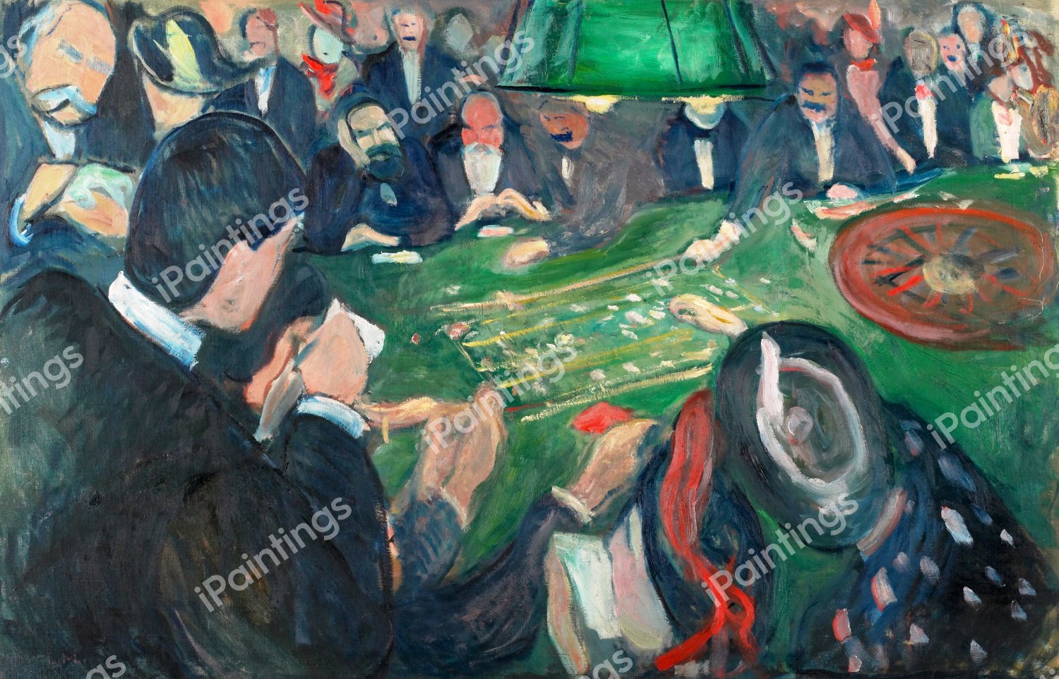 At the Roulette Table in Monte Carlo, 1892. The painting by Edvard Munch