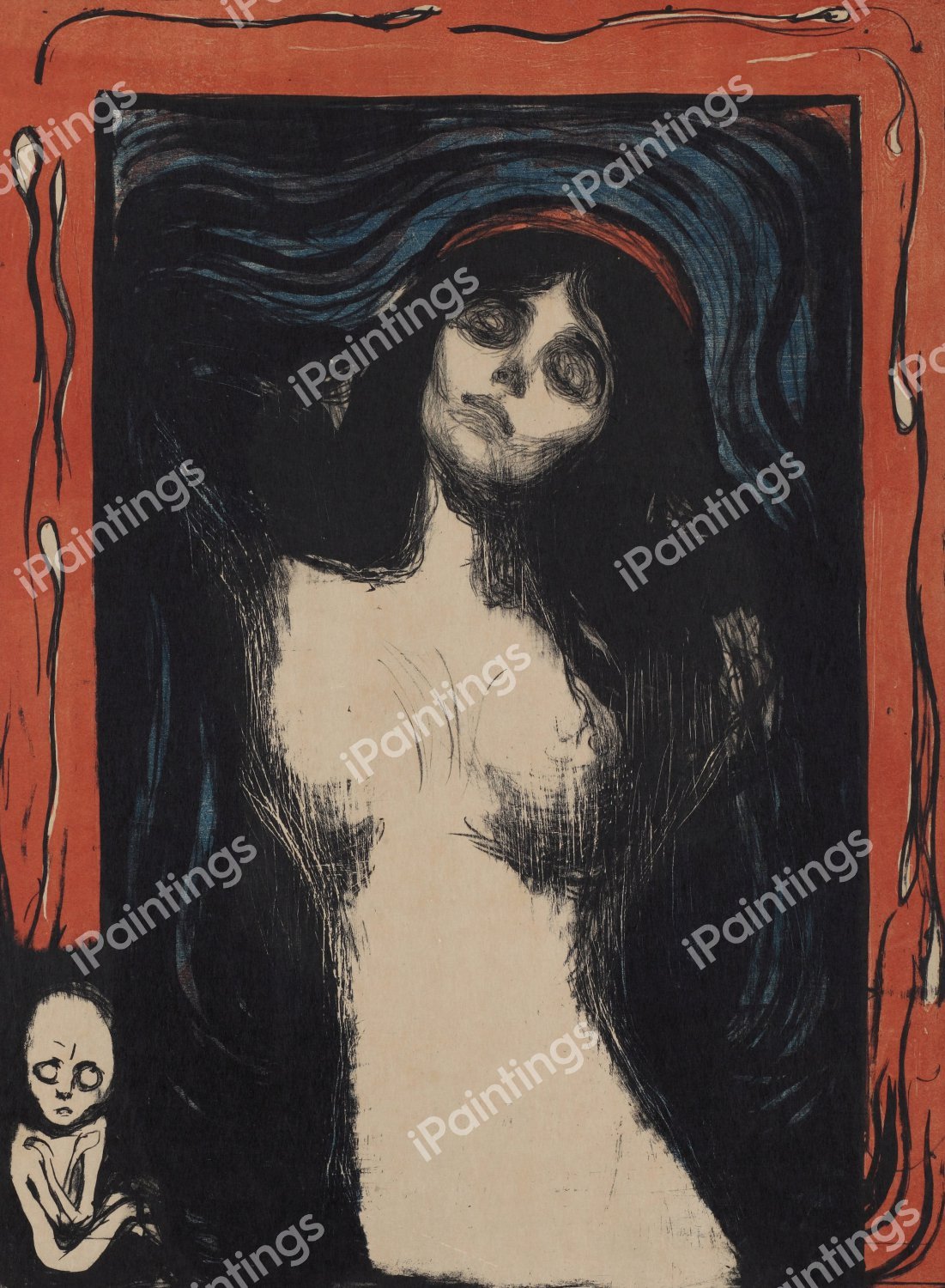 Madonna, 1895. The painting by Edvard Munch