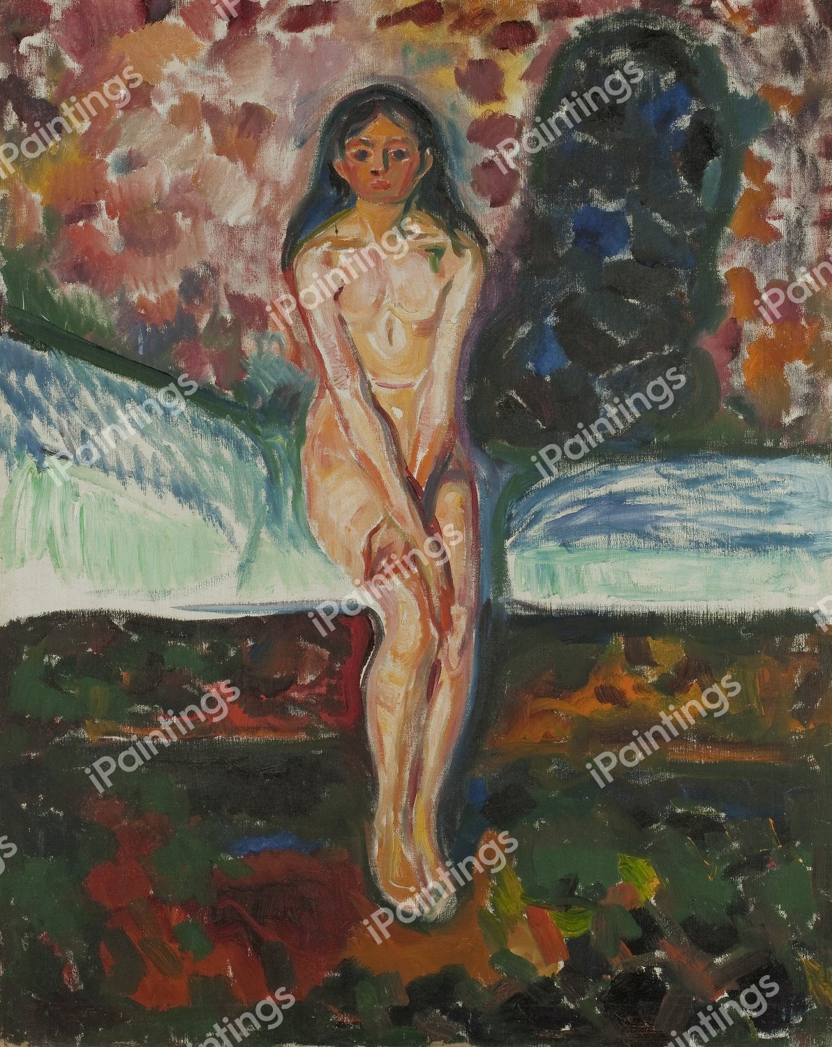 Puberty, 1895. The painting by Edvard Munch