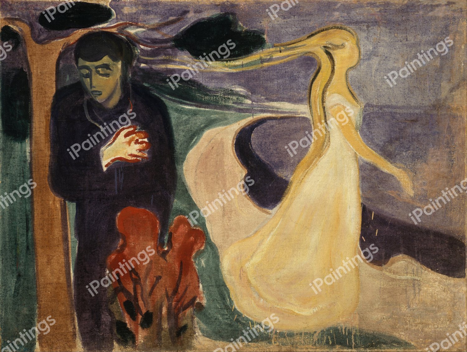 Separation, 1896. The painting by Edvard Munch