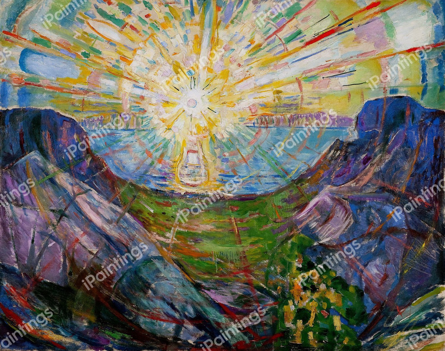 The Sun, 1916. The painting by Edvard Munch