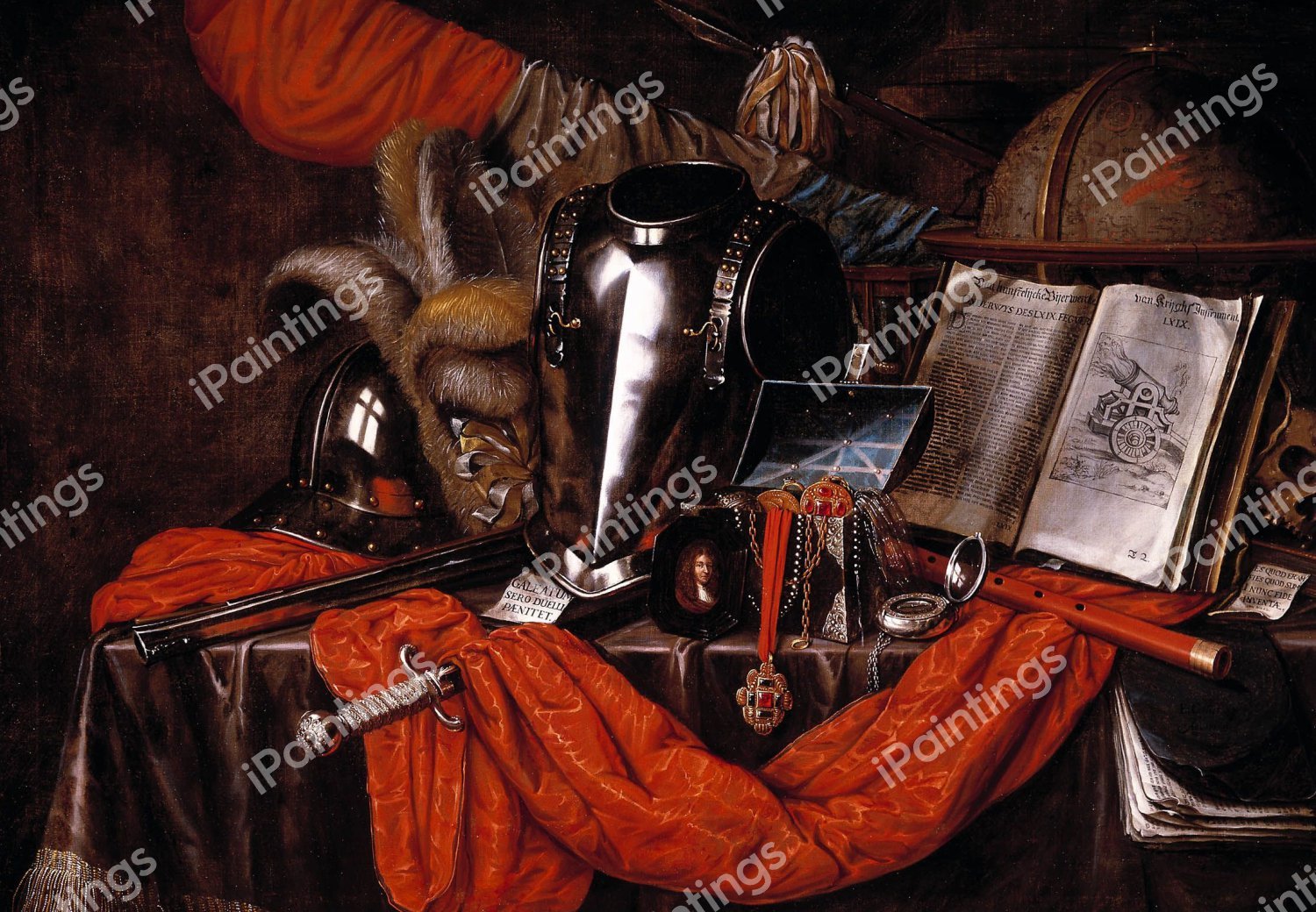 A Vanitas. The painting by Edwaert Collier