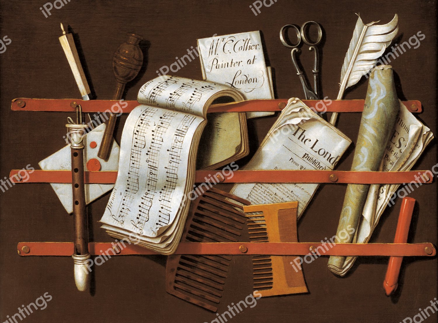 Letter Rack. The painting by Edwaert Collier