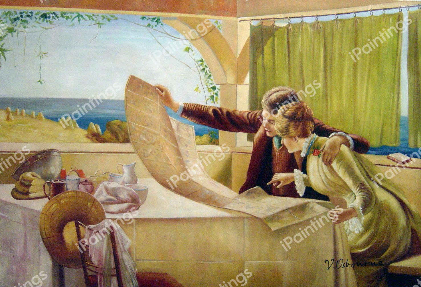 The Honeymooners. The painting by Edward Brewtnall