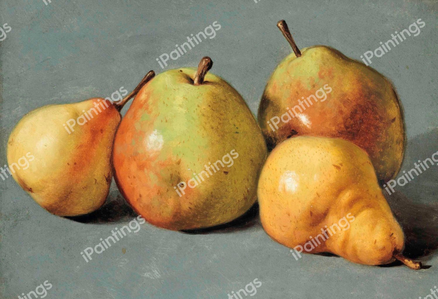 Pears. The painting by Edward Chalmers Leavitt