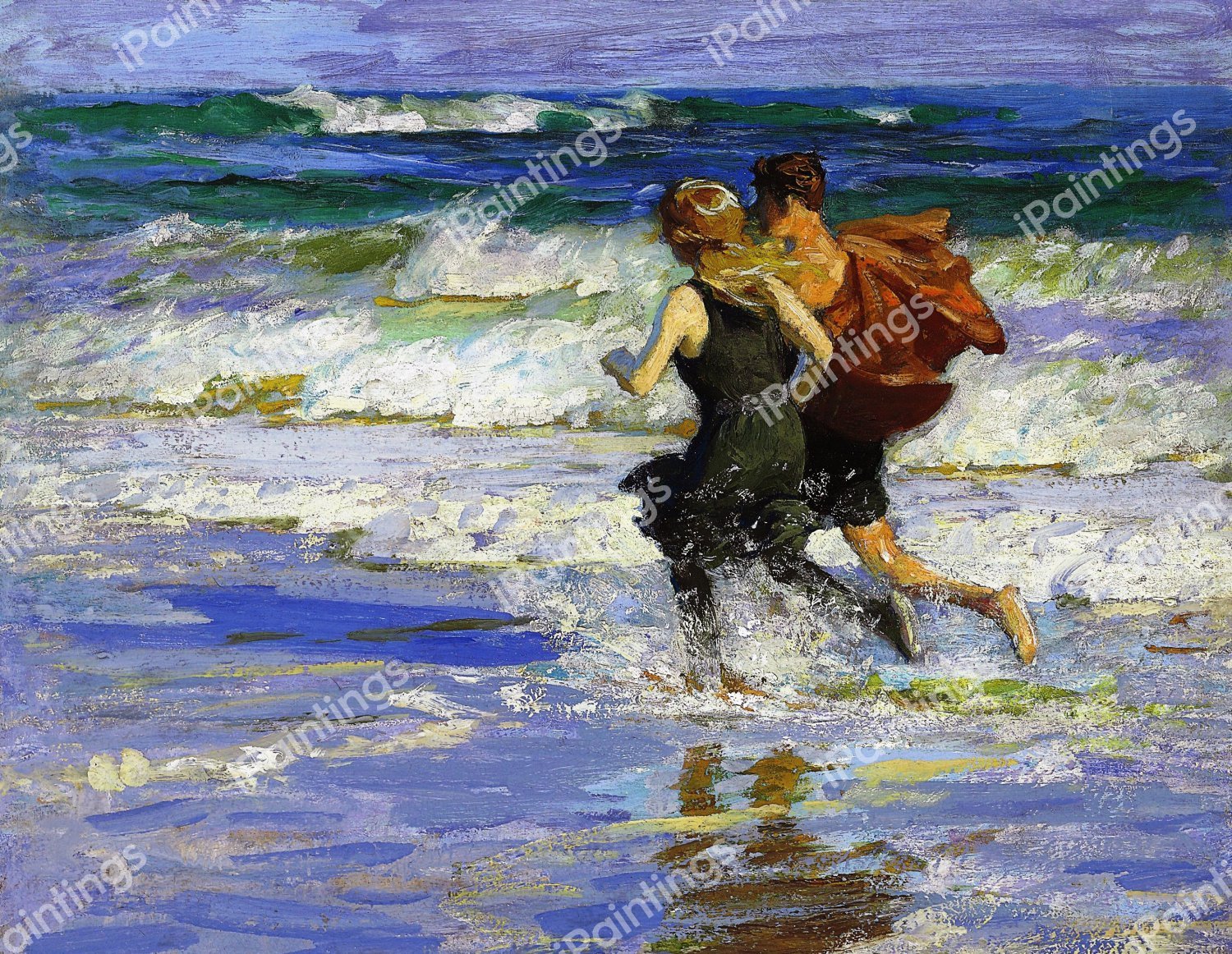 At The Beach 4. The painting by Edward Henry Potthast