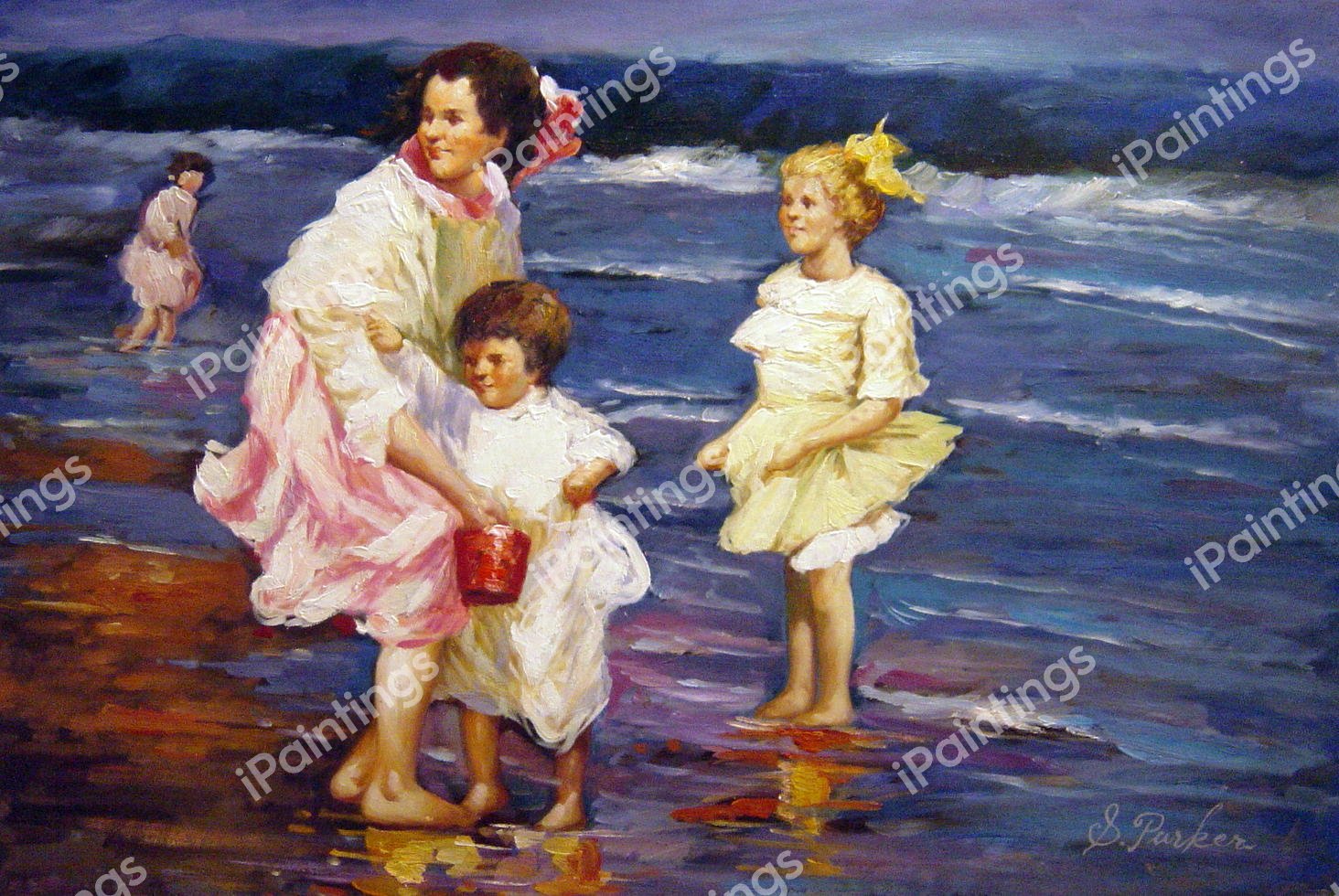 Cold Feet. The painting by Edward Henry Potthast