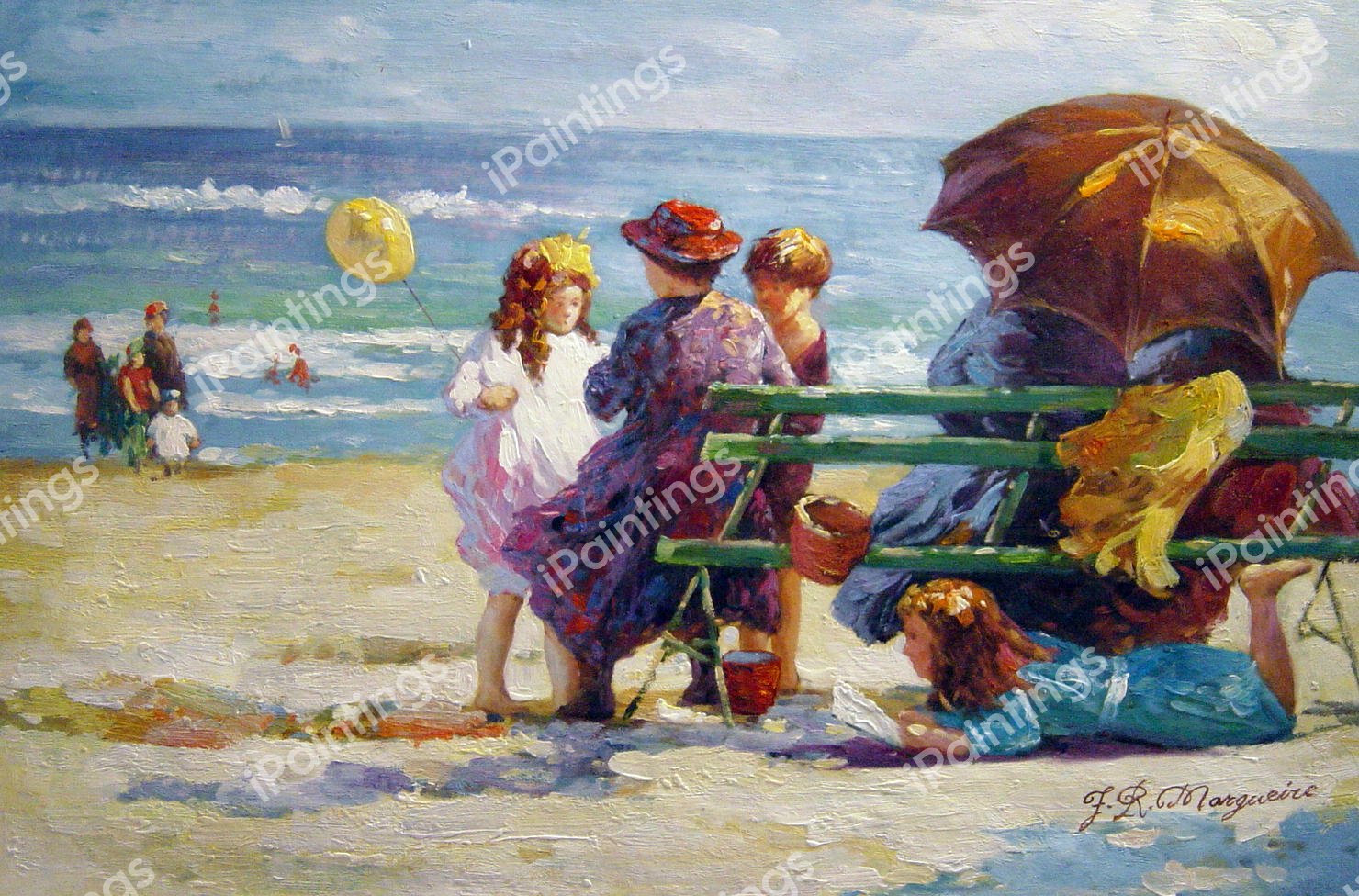 Family Outing. The painting by Edward Henry Potthast