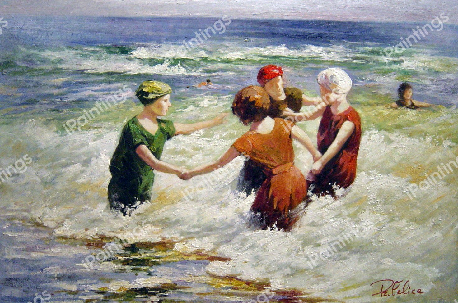 Happy Group. The painting by Edward Henry Potthast