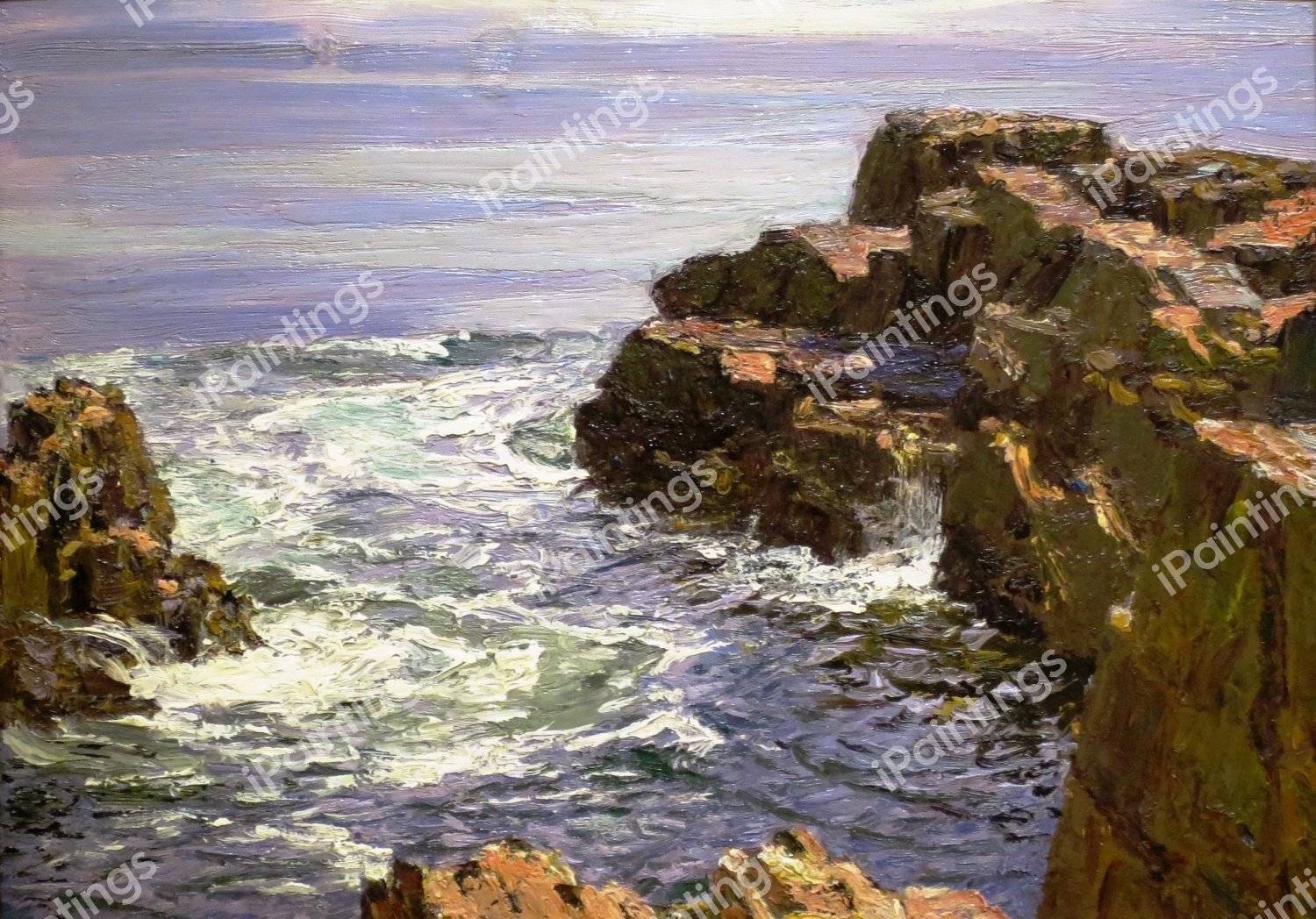 The Breaking Wave. The painting by Edward Henry Potthast