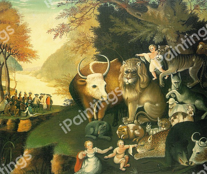 The Peaceable Kingdom. The painting by Edward Hicks