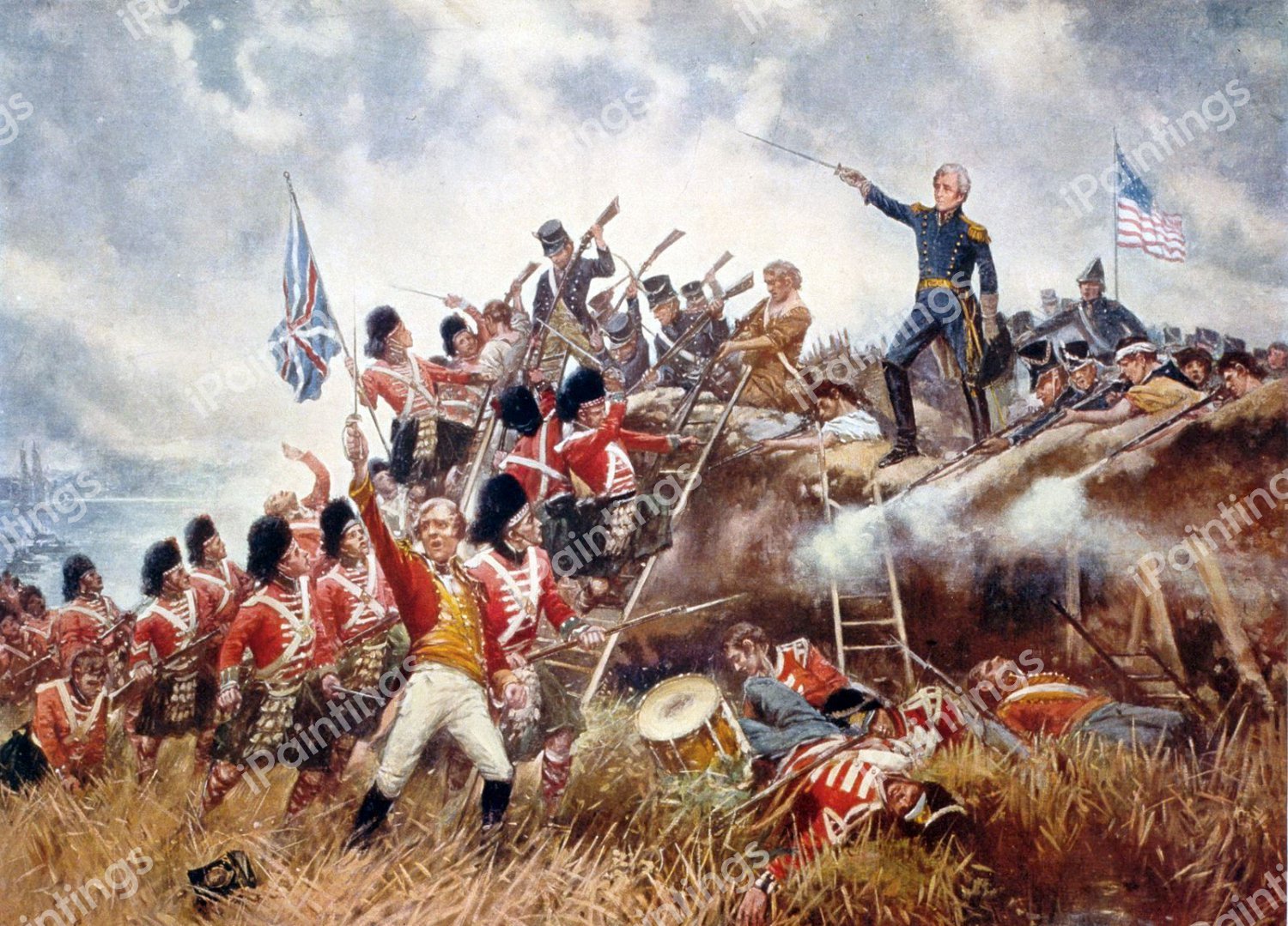 Battle of New Orleans. The painting by Edward Percy Moran