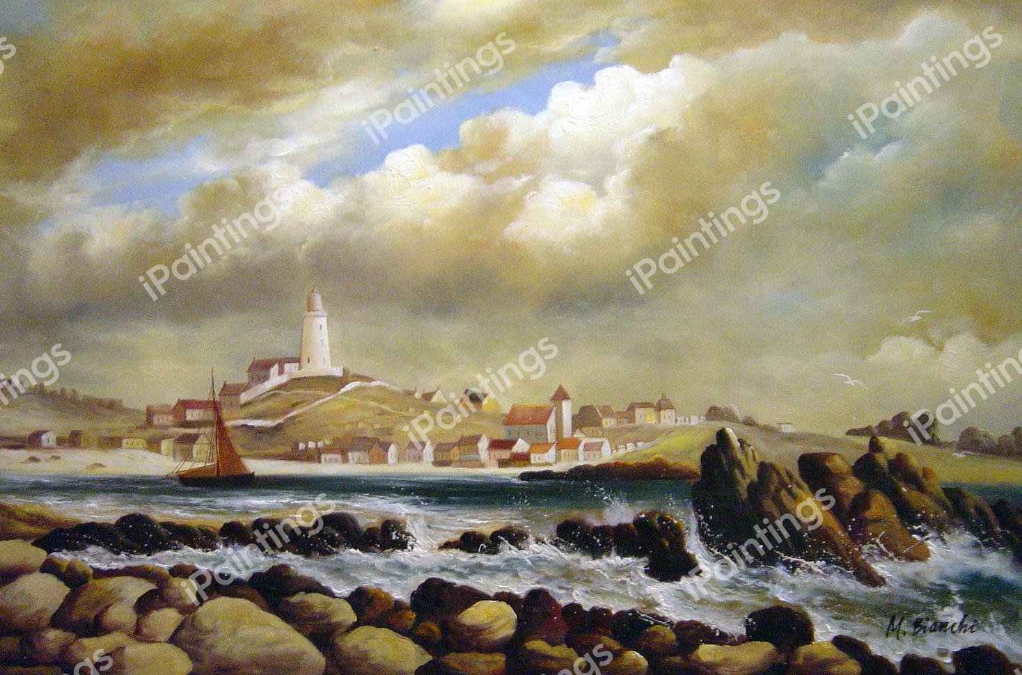 View Of St. Agnes, Scilly Isles. The painting by Edward William Cooke