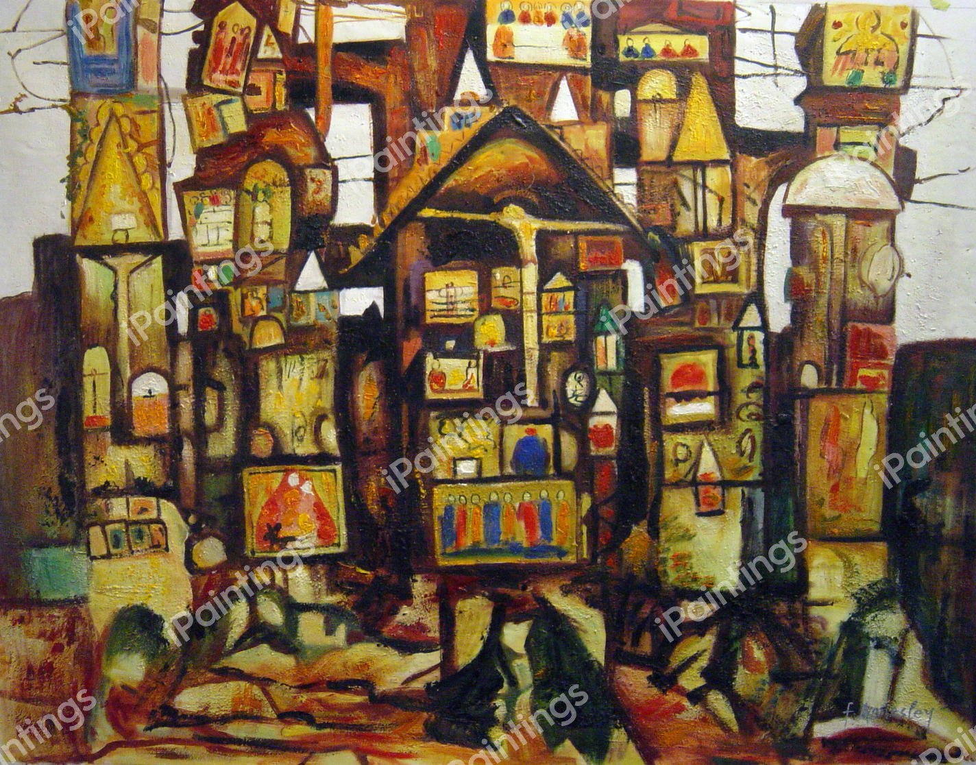 A Woodland Prayer. The painting by Egon Schiele