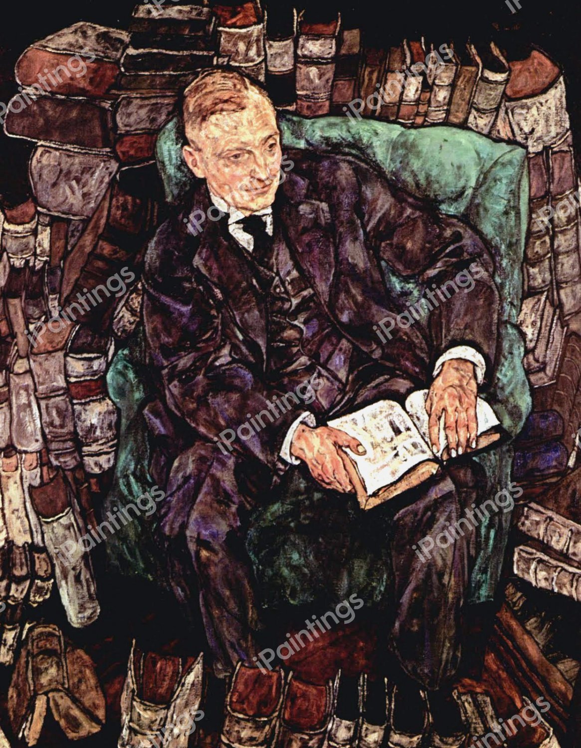 Portrait of Hugo Koller. The painting by Egon Schiele