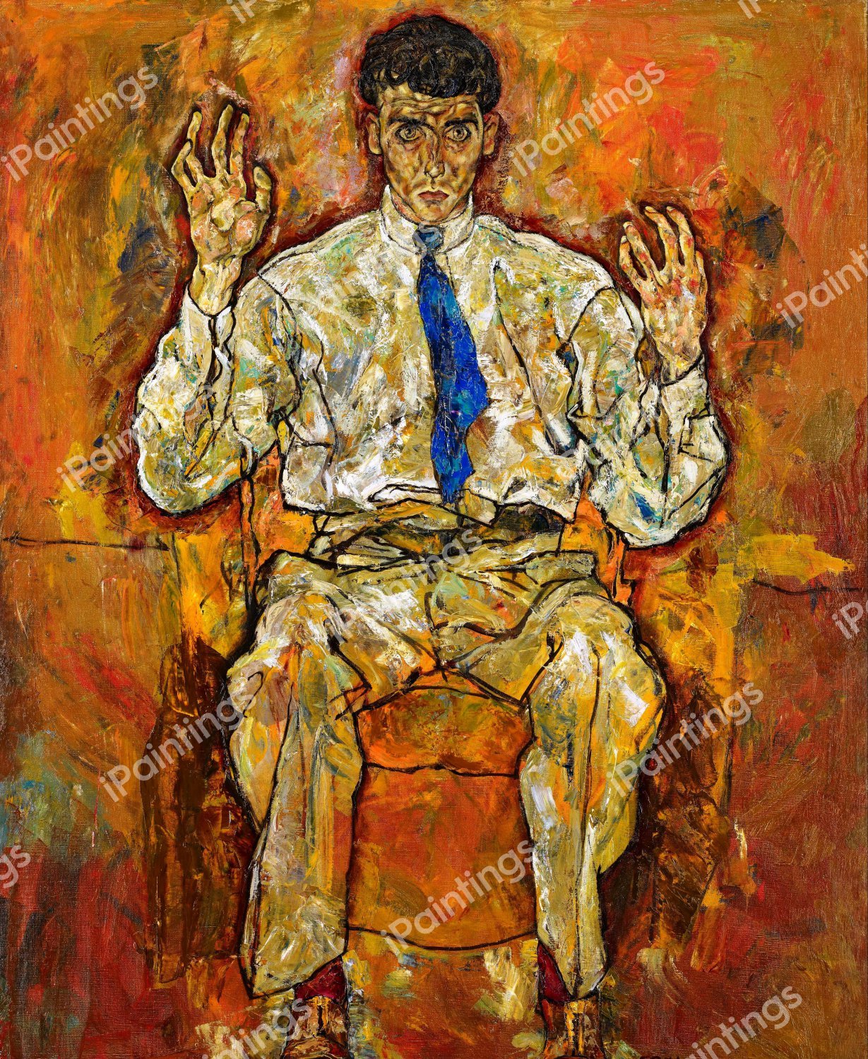 Portrait of Paris von Gutersloh. The painting by Egon Schiele