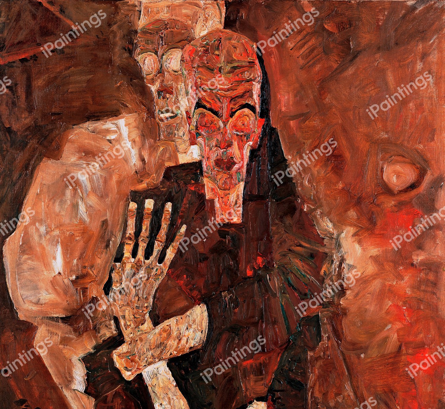 Self-Seer II (Death and Man). The painting by Egon Schiele