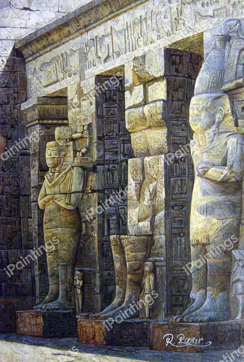 Egyptian Pillars. The painting by Our Originals