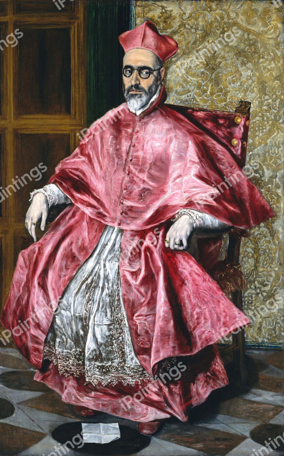 Cardinal Fernando Nino de Guevara . The painting by El Greco