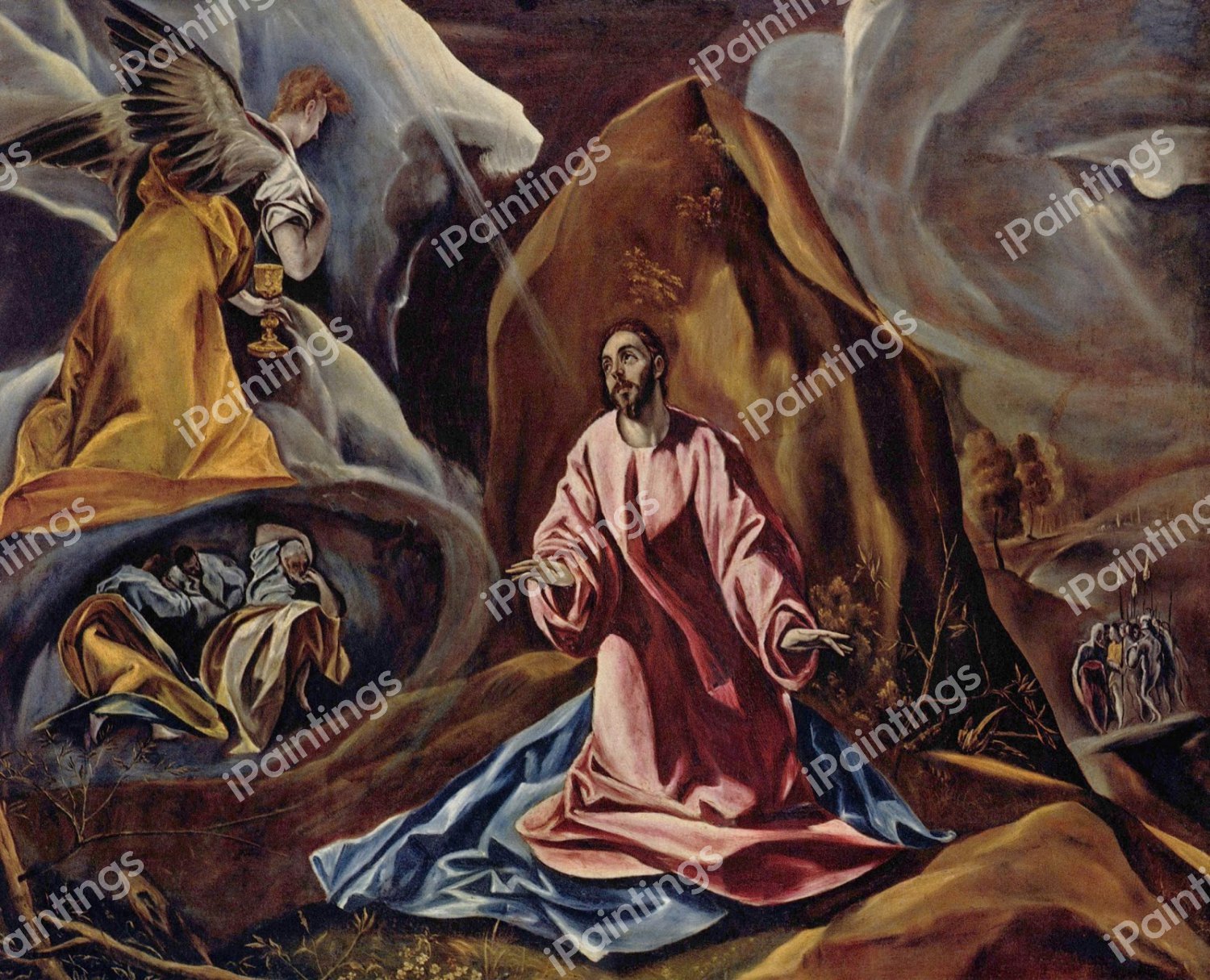 Christ on the Mount of Olives. The painting by El Greco