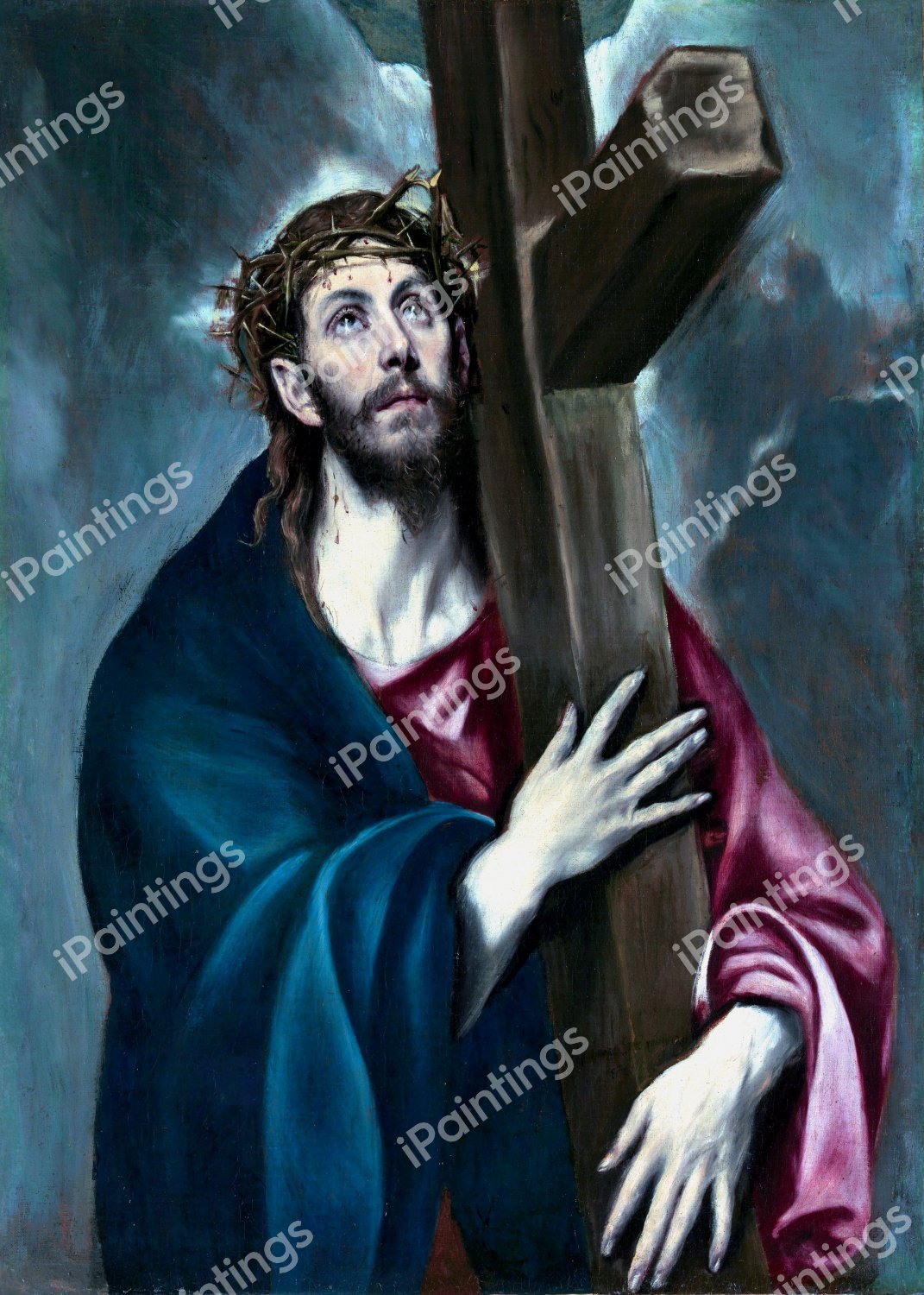 Jesus Christ Carrying the Cross. The painting by El Greco