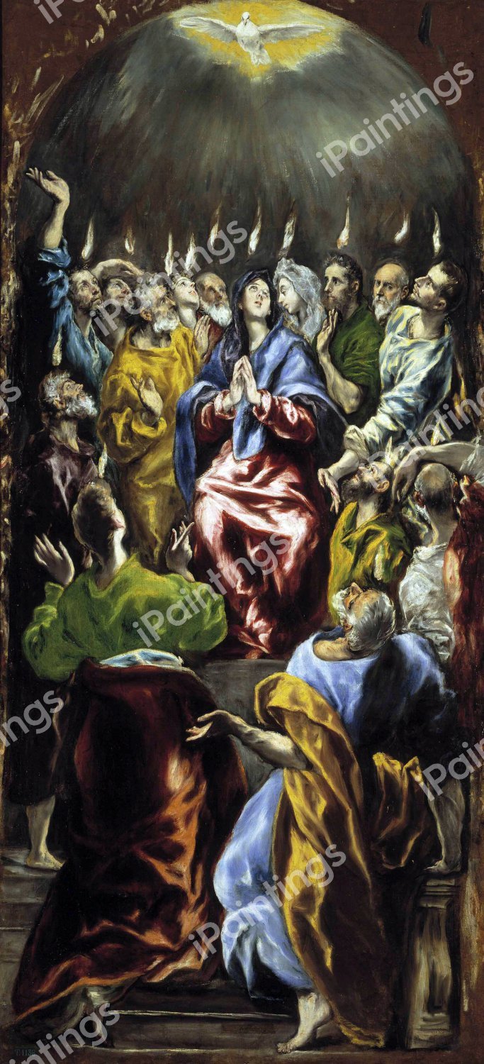Pentecost. The painting by El Greco