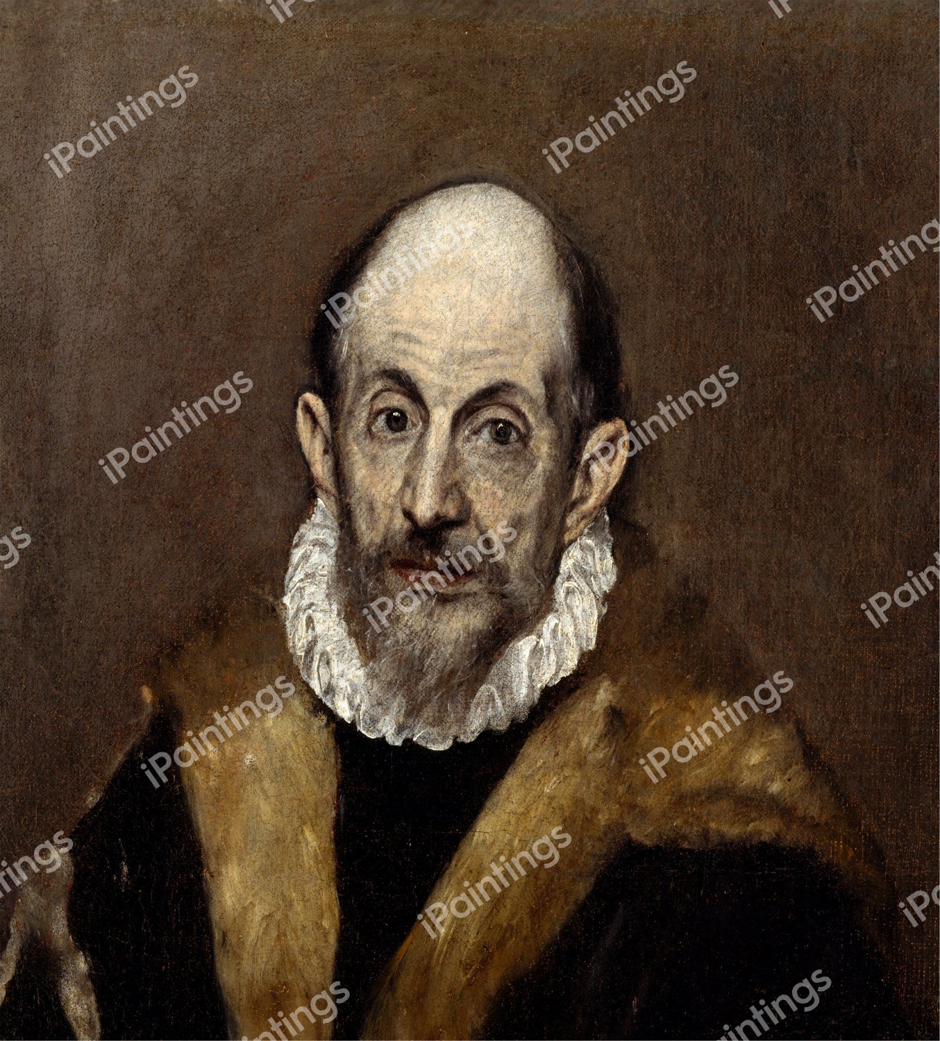 Portrait of an Old Man. The painting by El Greco