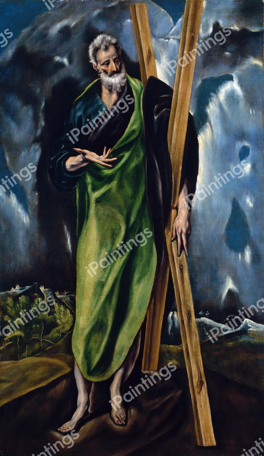 Saint  Andrew. The painting by El Greco