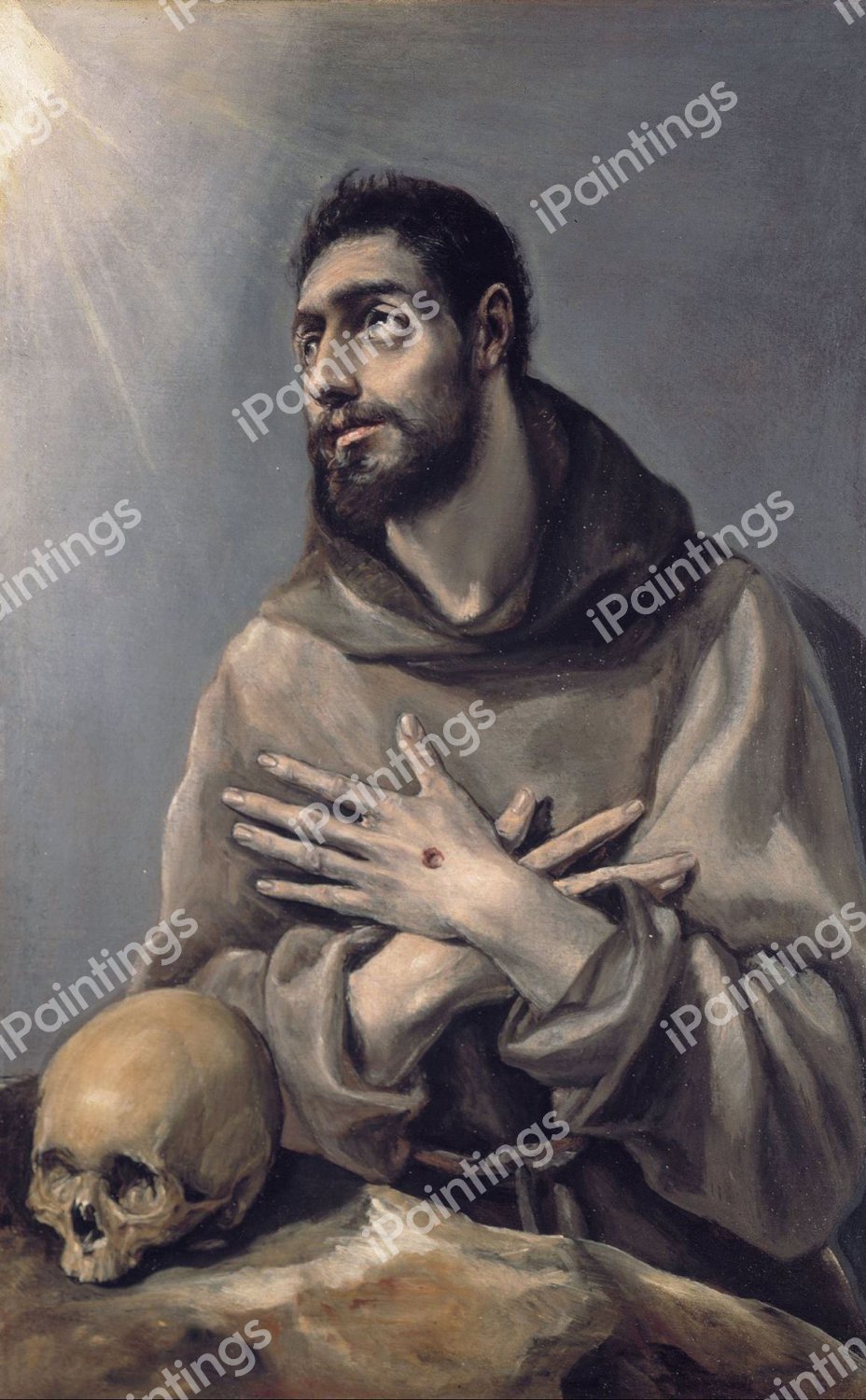 Saint Francis in Ecstasy. The painting by El Greco