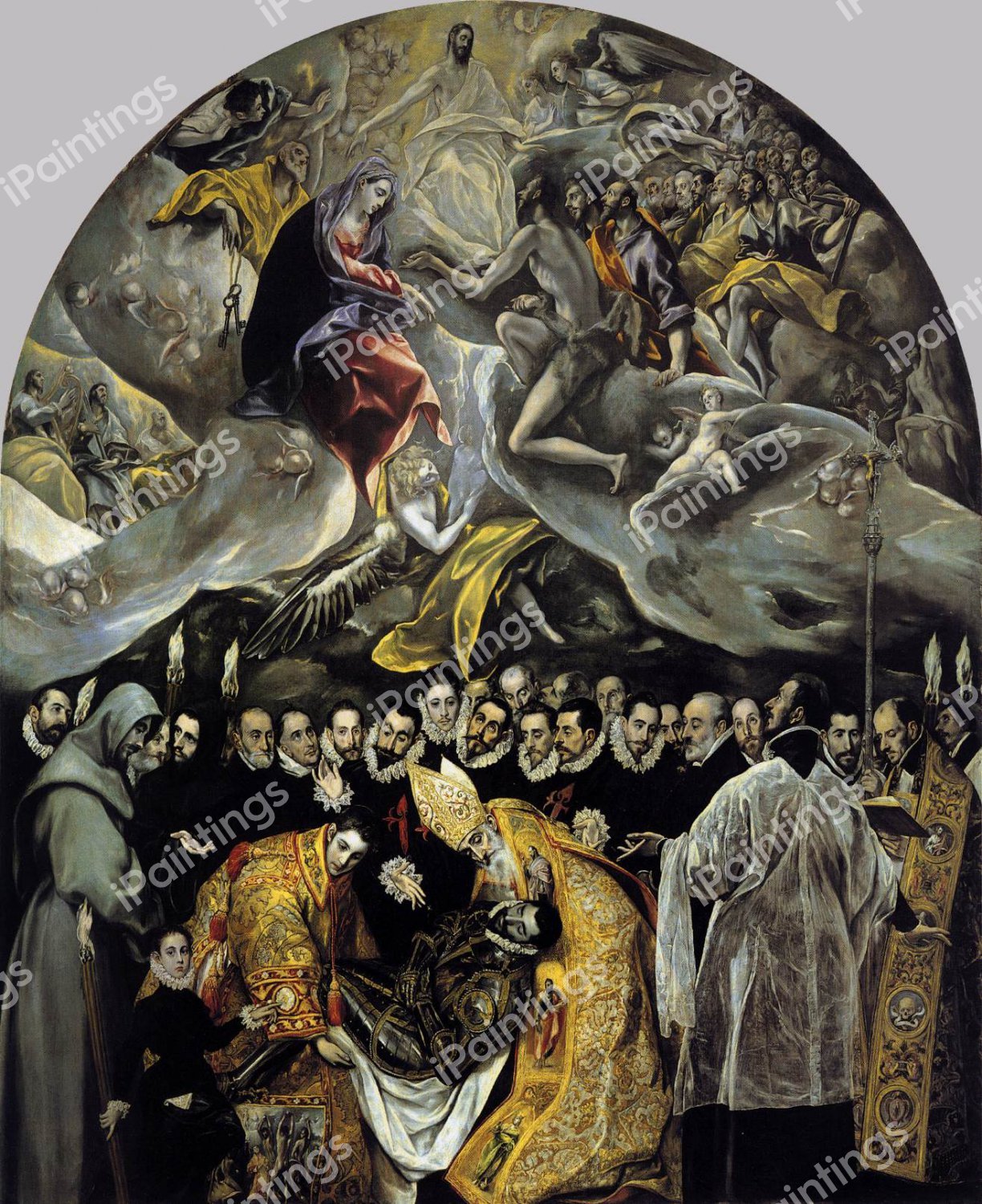 The Burial of the Count of Orgaz. The painting by El Greco