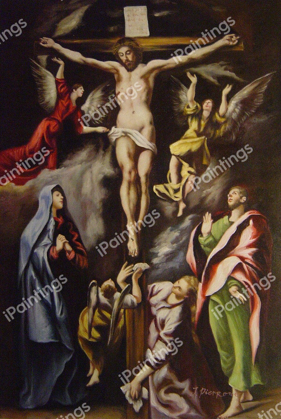 The Crucifixion. The painting by El Greco