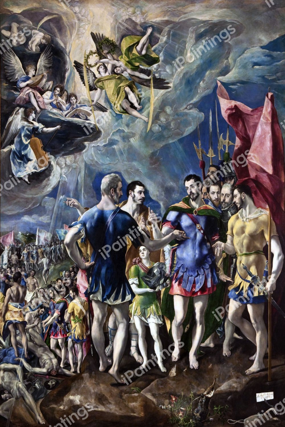 The Martyrdom of St Maurice. The painting by El Greco