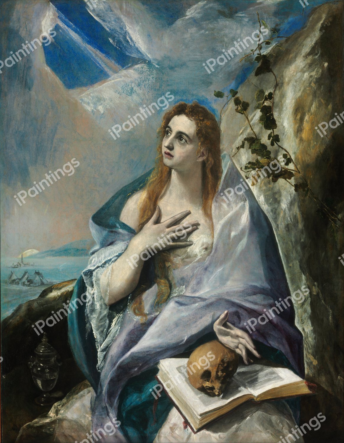 The Penitent Mary Magdalena. The painting by El Greco