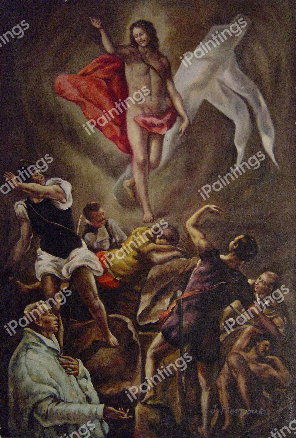 The Resurrection. The painting by El Greco