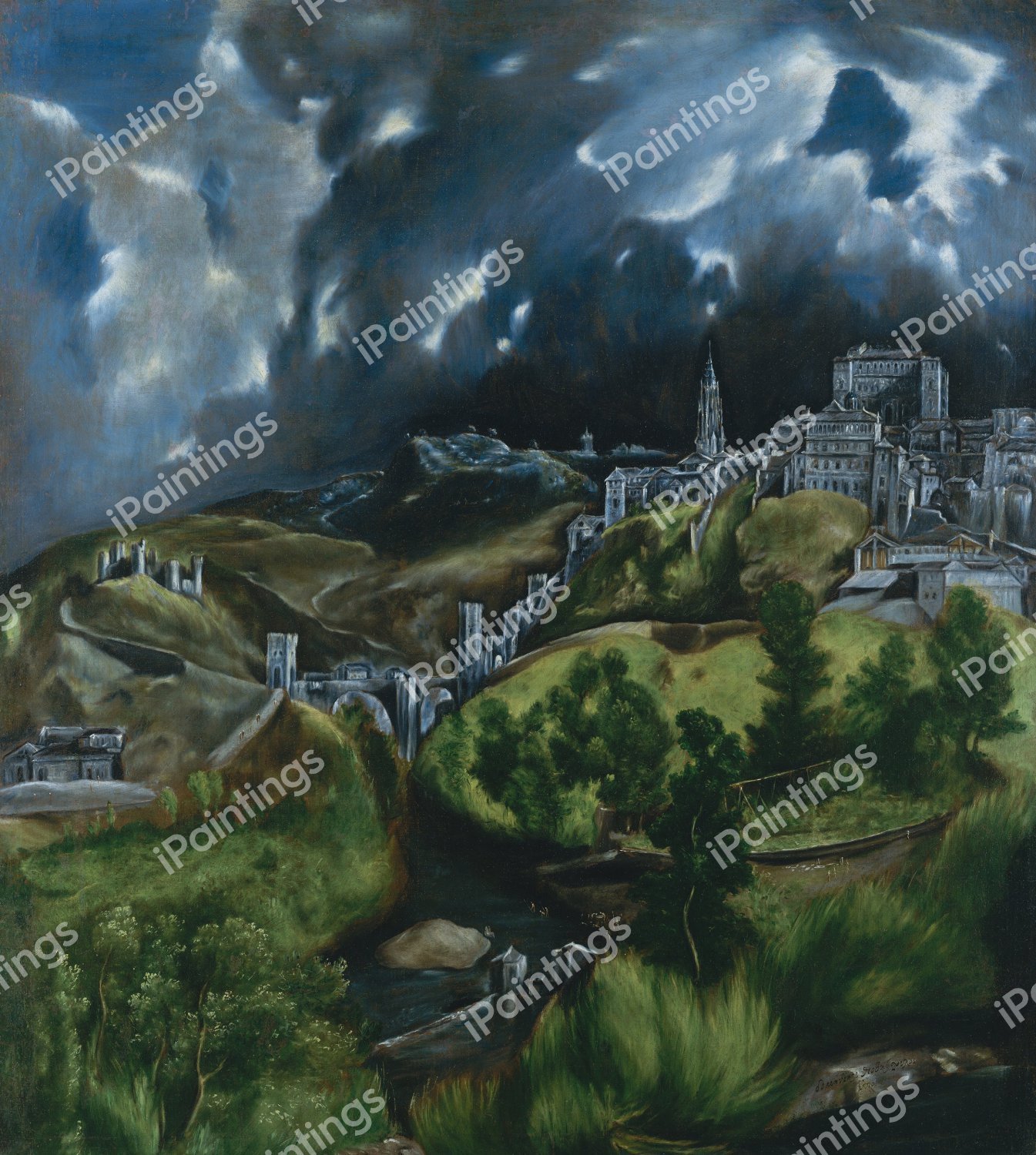 The View of Toledo. The painting by El Greco