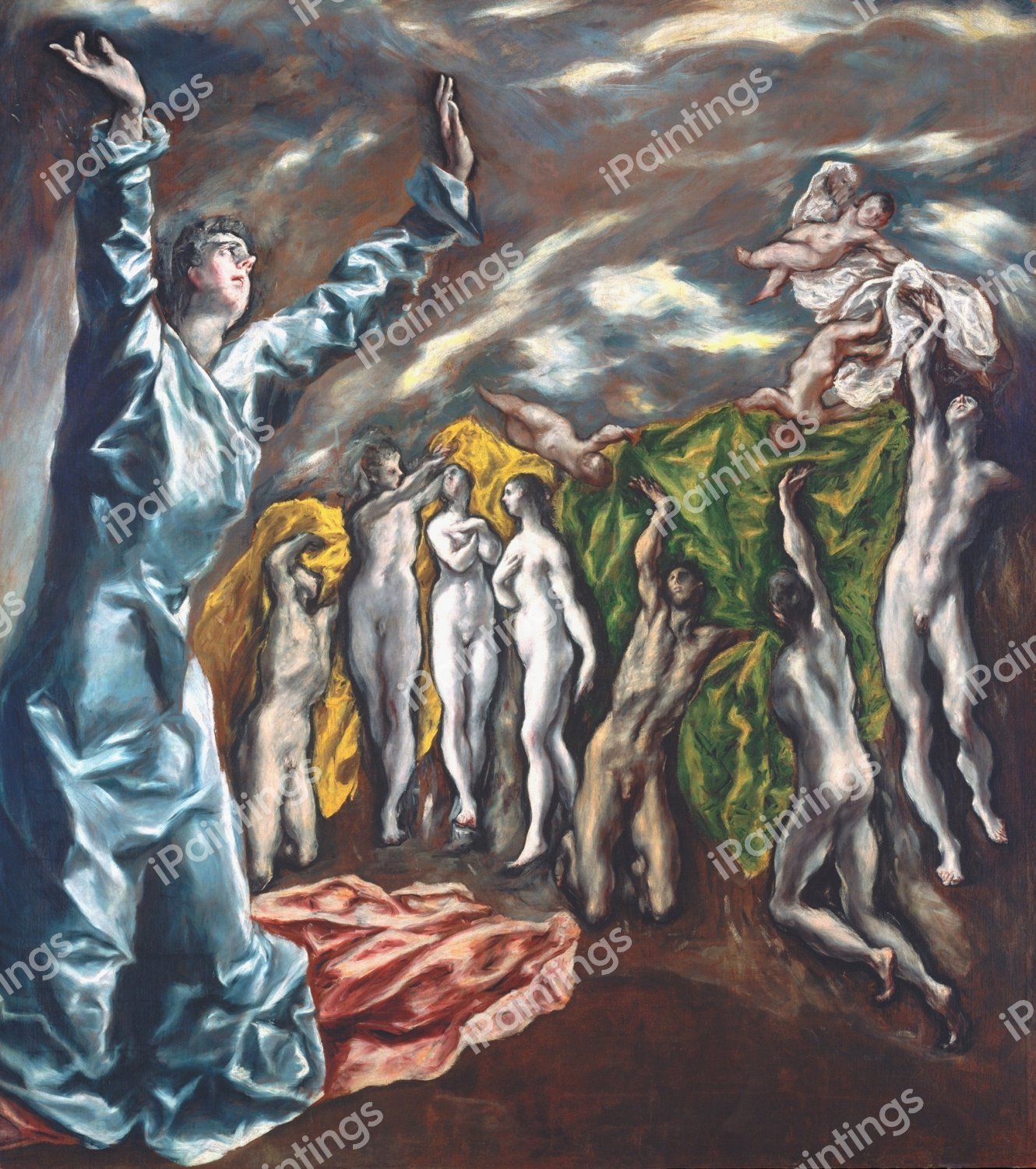 The Vision of Saint John. The painting by El Greco