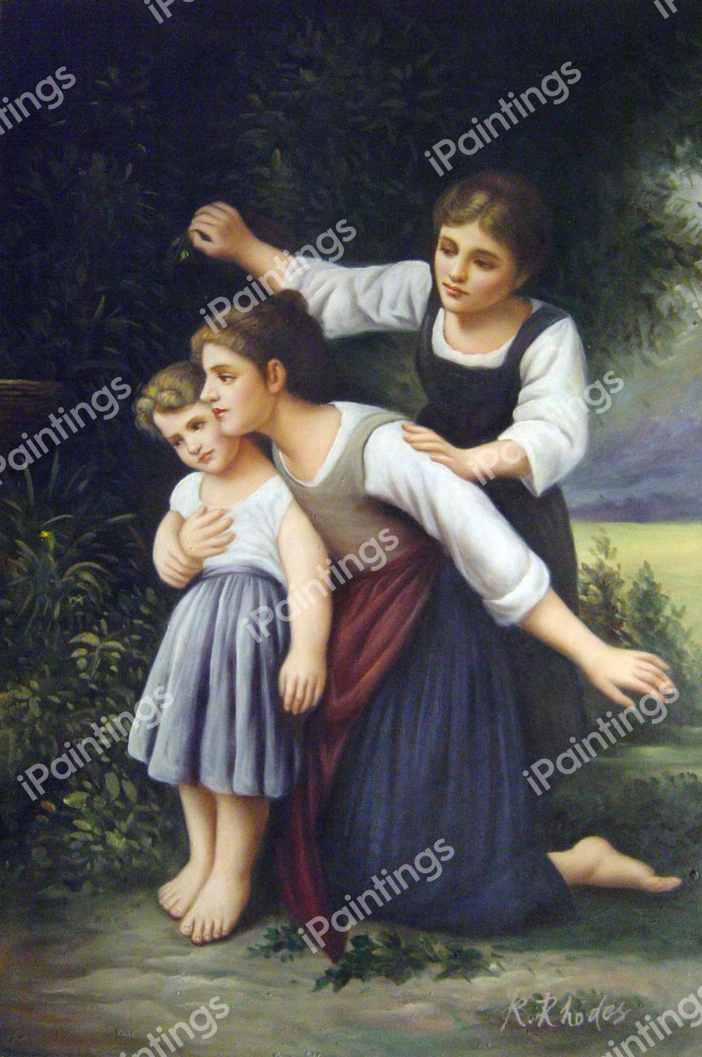 In The Woods. The painting by Elizabeth Jane Gardner Bouguereau