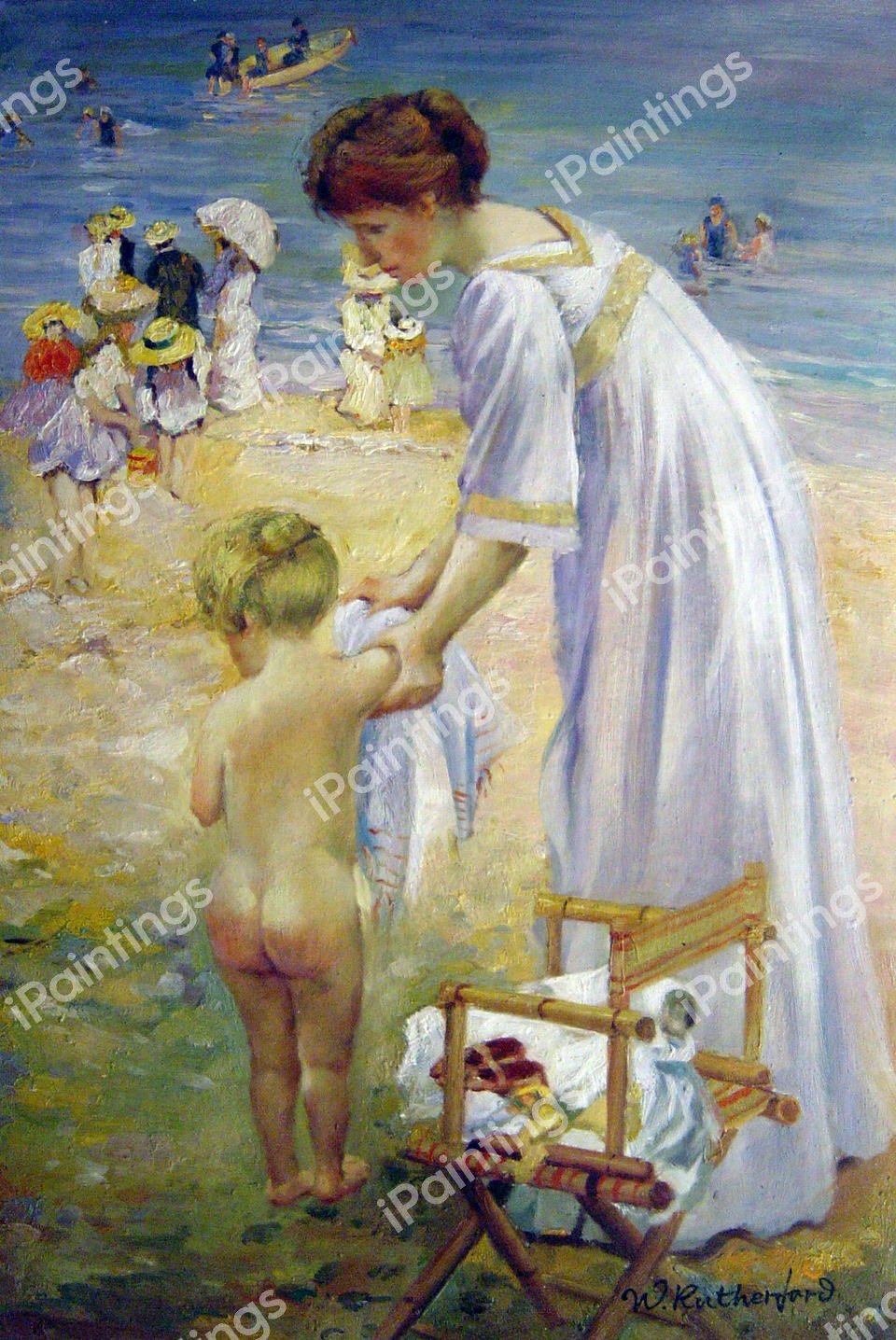 The Bathing Hour. The painting by Emanuel Phillips Fox