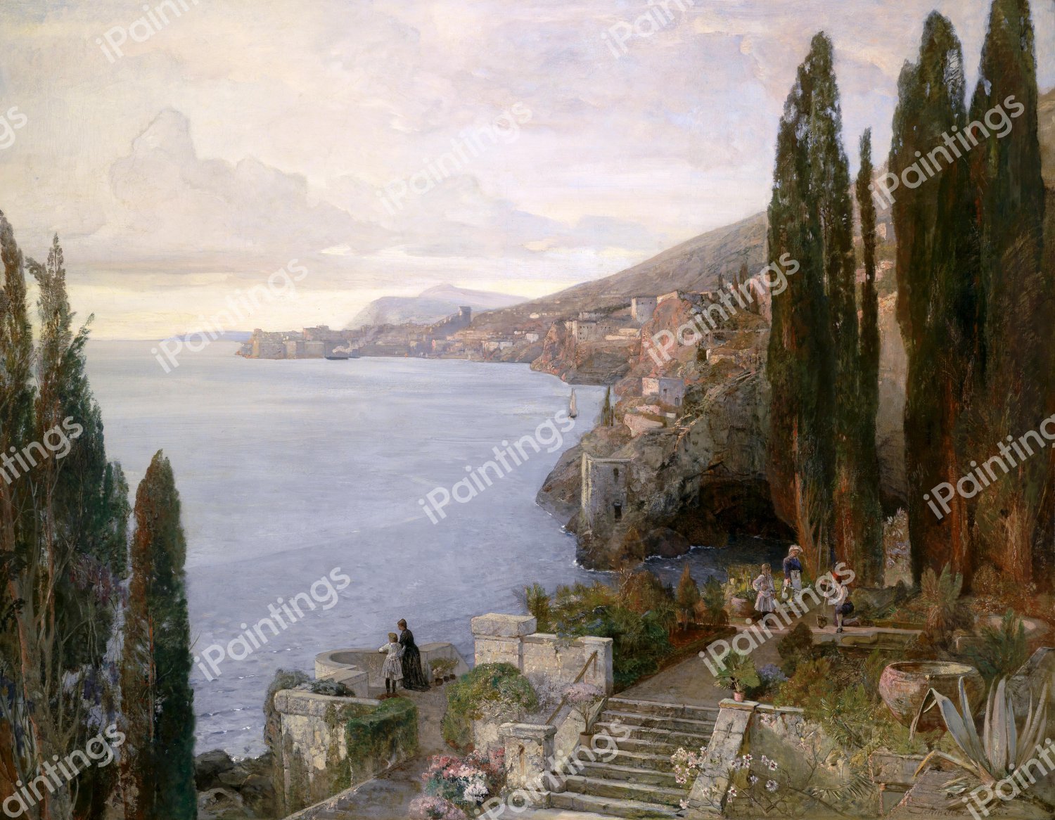 View of Ragusa. The painting by Emil Jakob Schindler