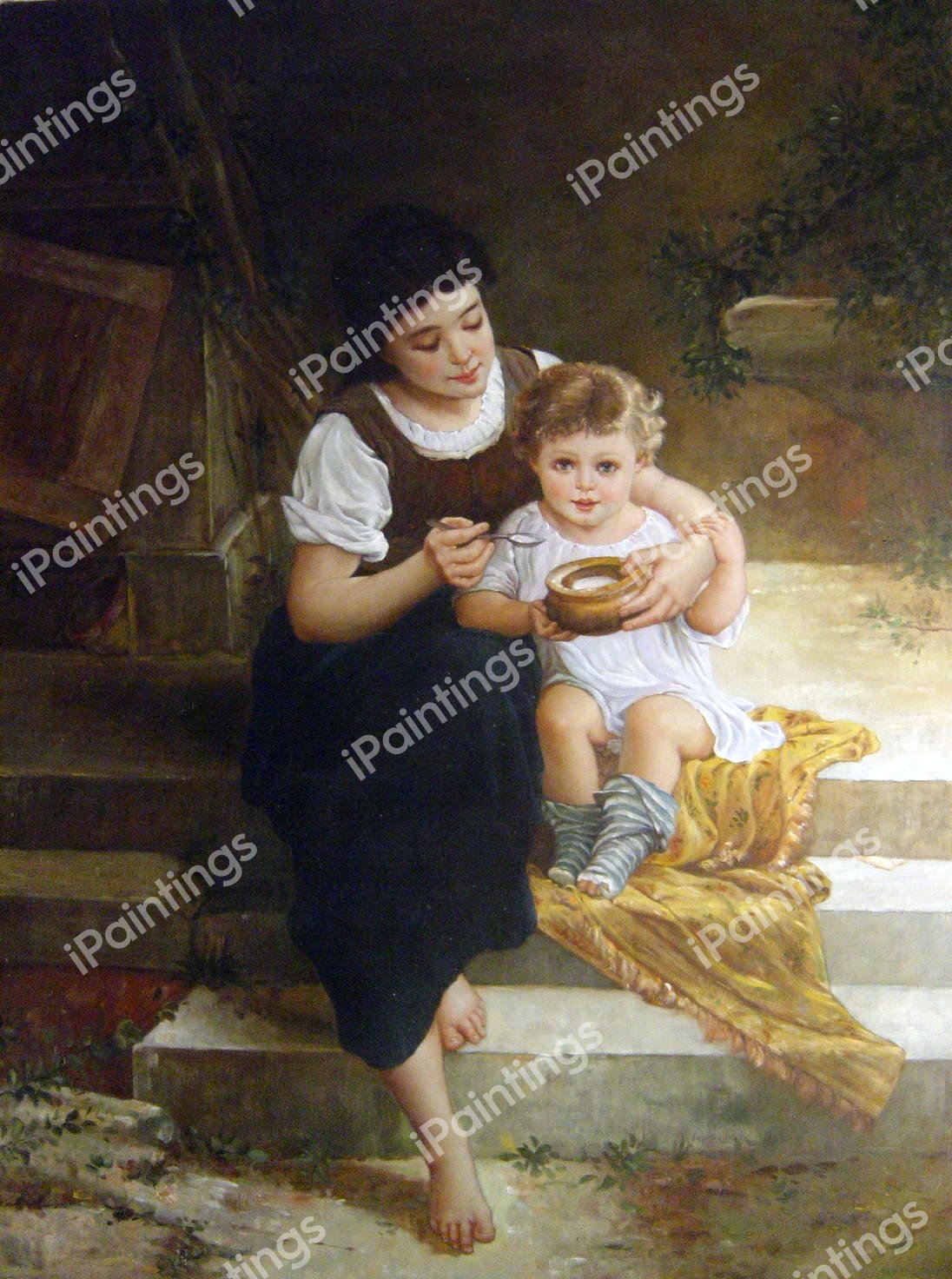 Big Sister. The painting by Emile Munier
