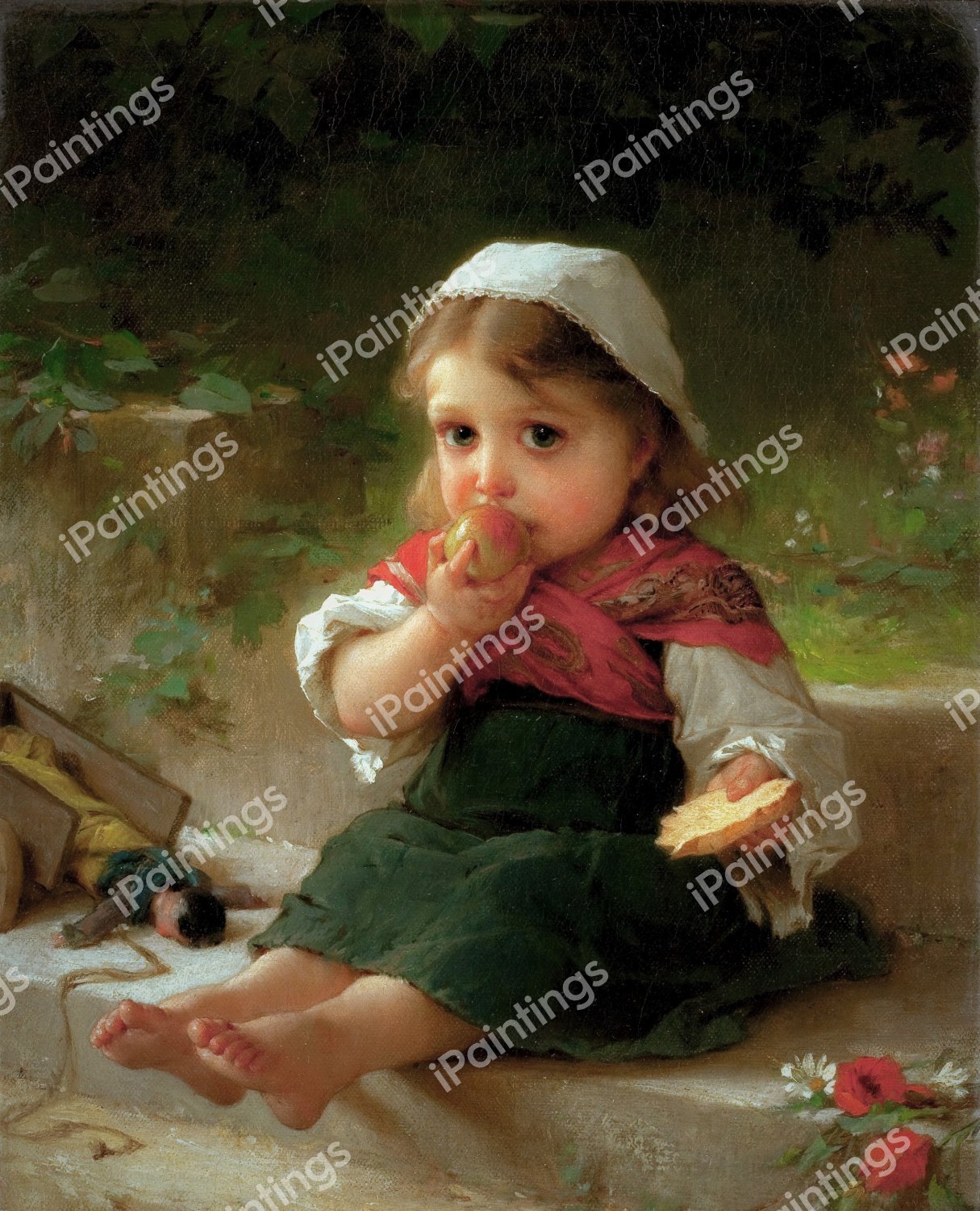 Portrait of a Child. The painting by Emile Munier