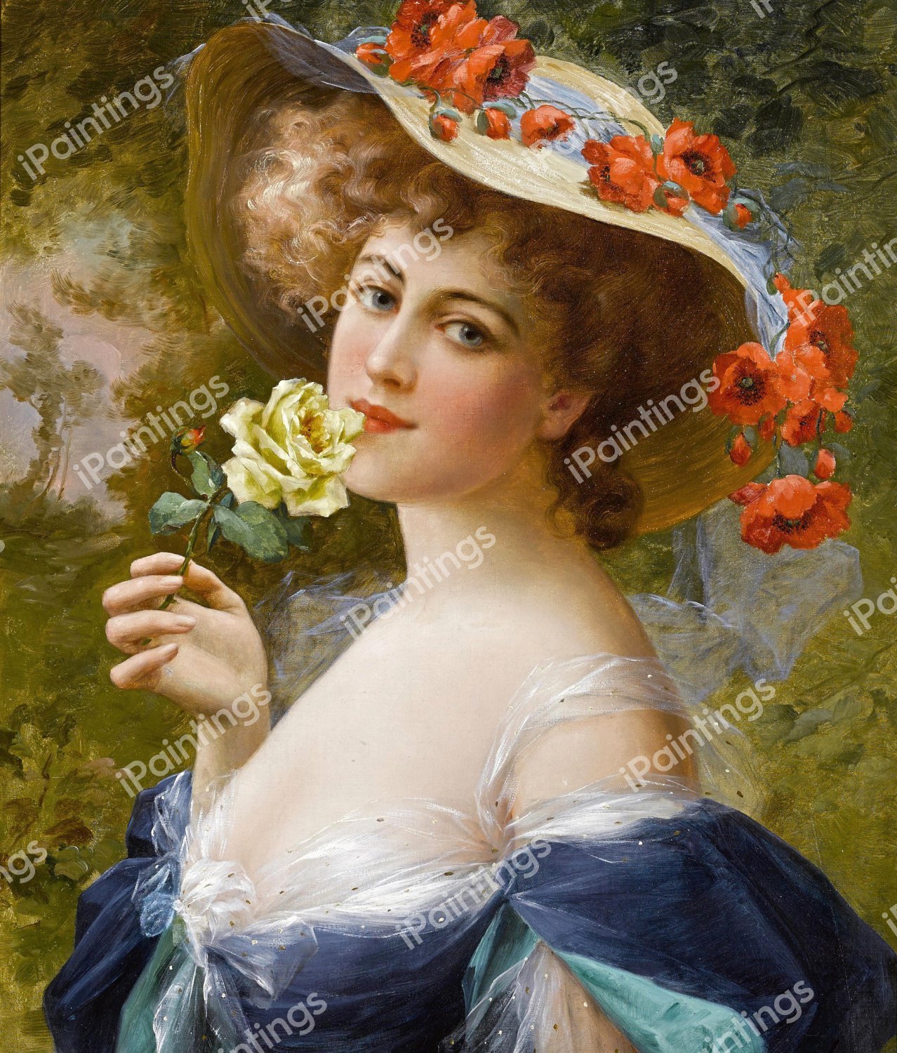 Portrait of a Lady. The painting by Emile Vernon