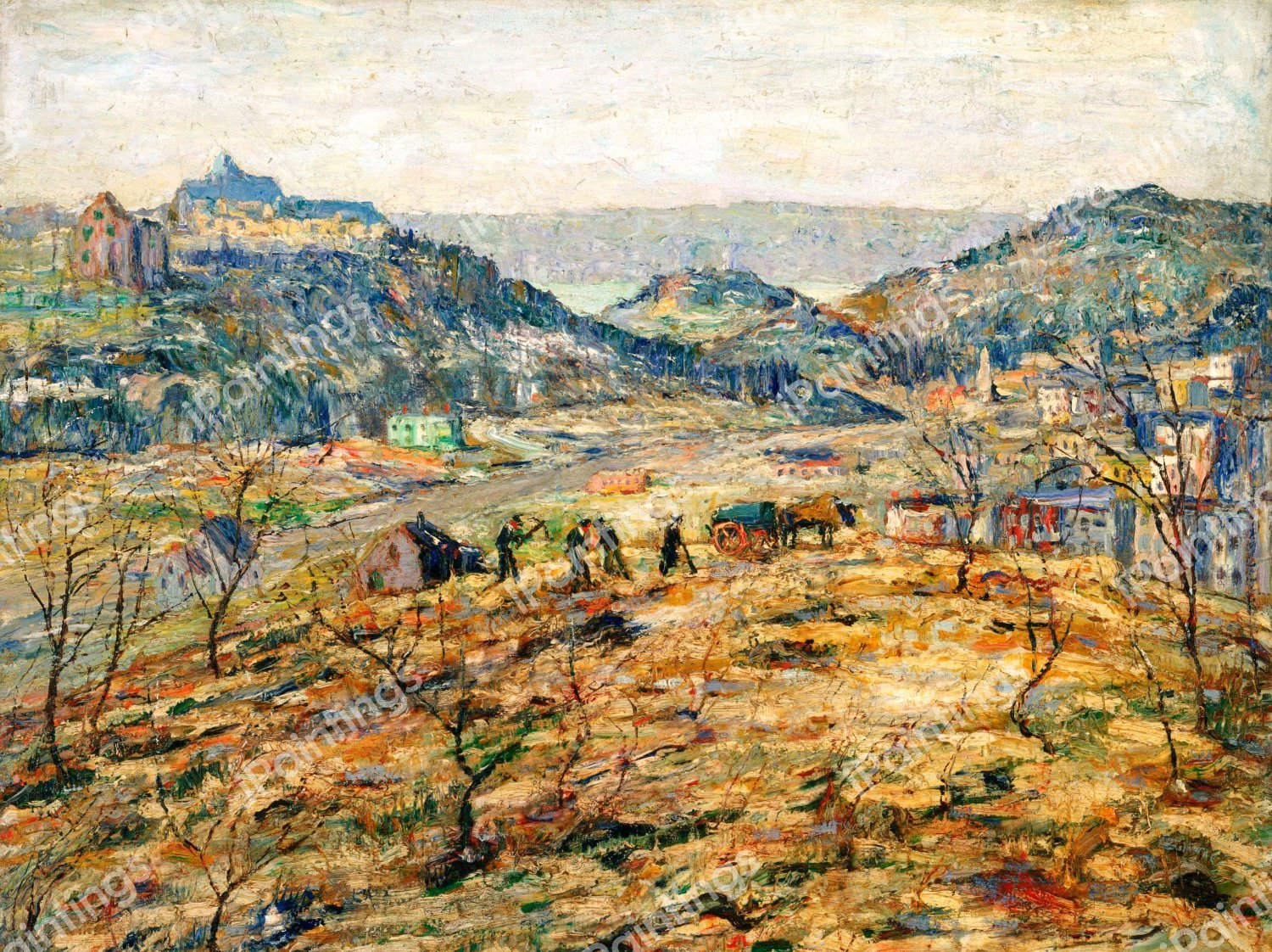 City Suburbs. The painting by Ernest Lawson