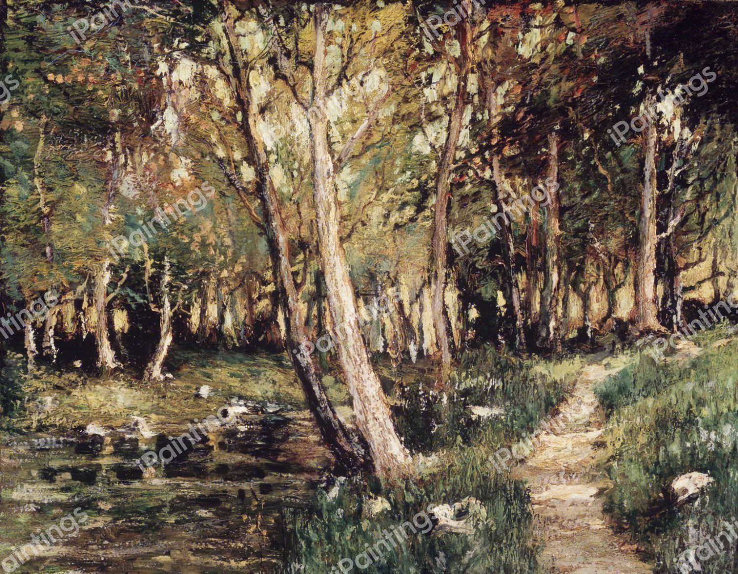 Landscape. The painting by Ernest Lawson