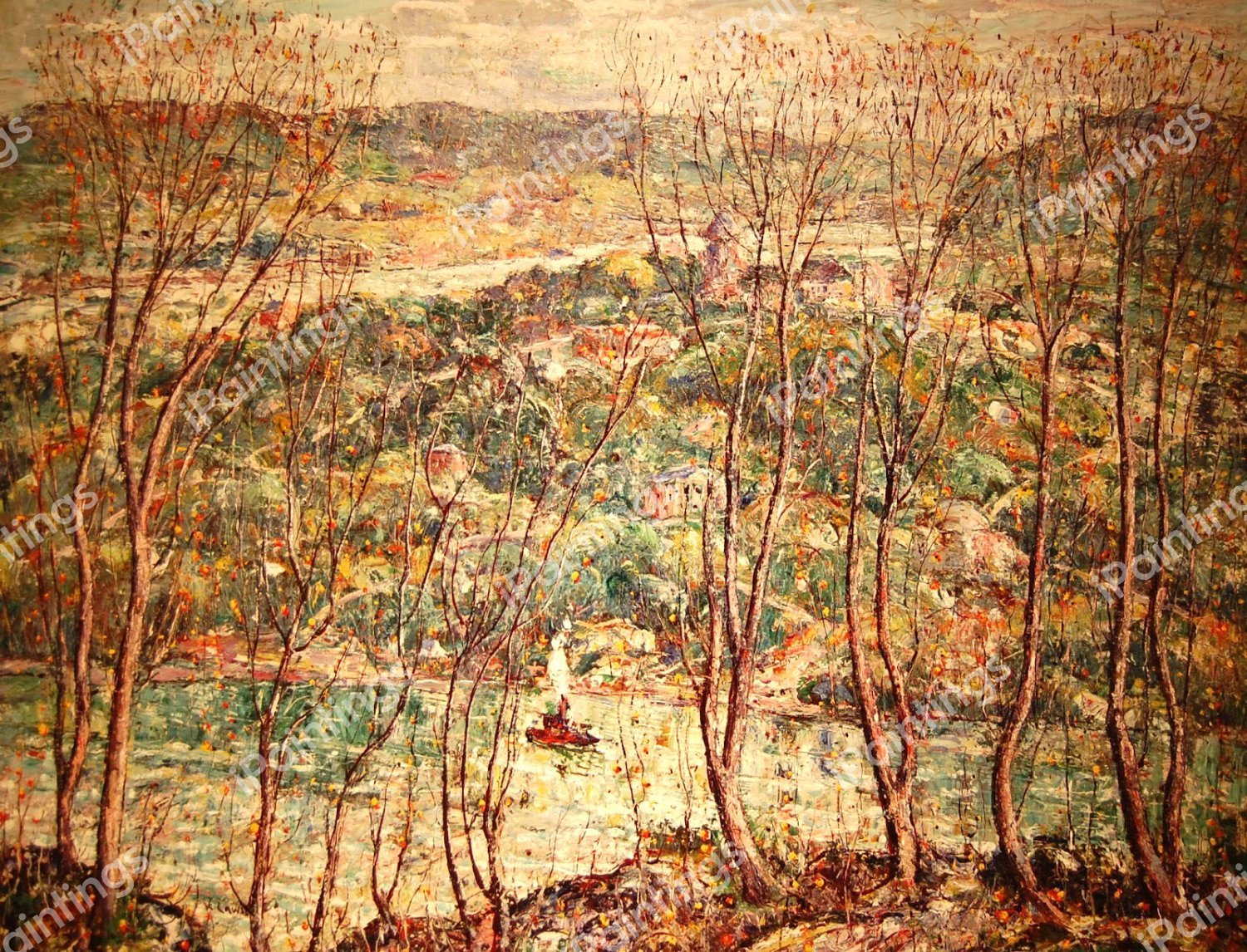 Spring Tapestry. The painting by Ernest Lawson